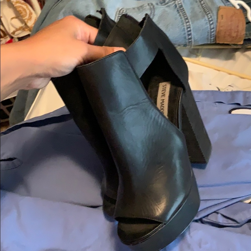 steven madden platform heels black
